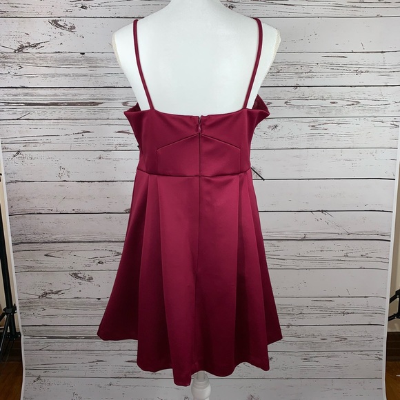 NWT Topshop corset dress red with black ties - Picture 2 of 6